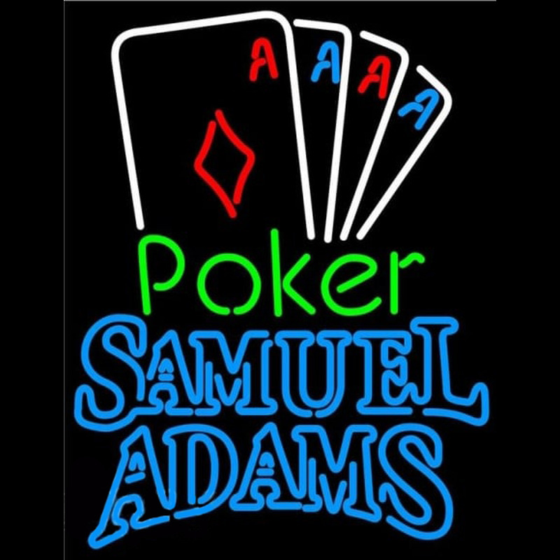 Samuel Adams Poker Tournament Beer Sign Neonreclame