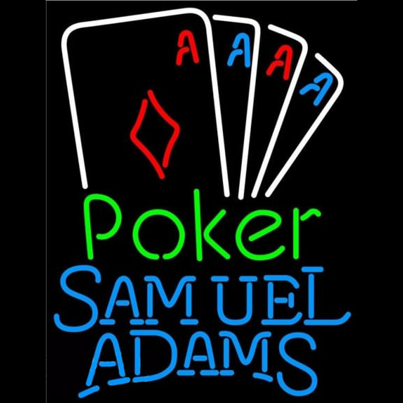 Samuel Adams Poker Tournament Beer Sign Neonreclame