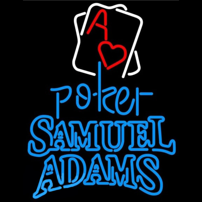 Samuel Adams Rectangular Black Hear Ace Beer Sign Neonreclame