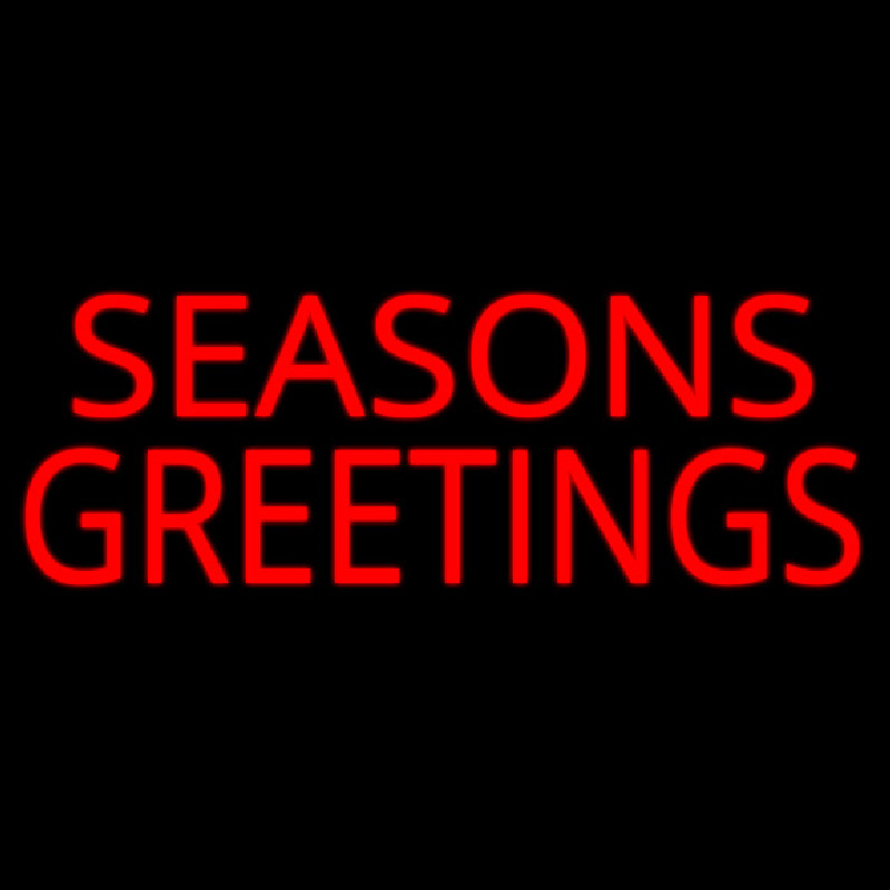 Seasons Greetings Block Neonreclame