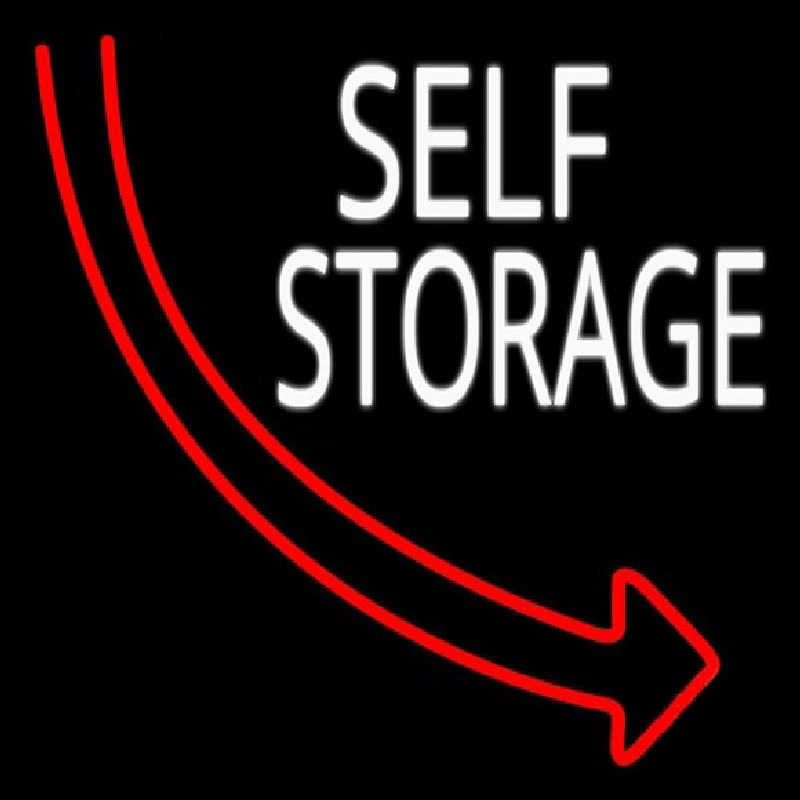Self Storage Block Arrow Neonreclame