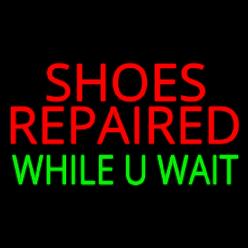 Shoes Repaired While You Wait Neonreclame