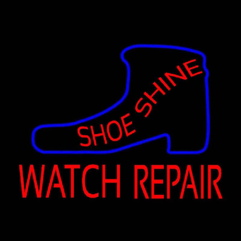 Shoeshine Watch Repair Neonreclame