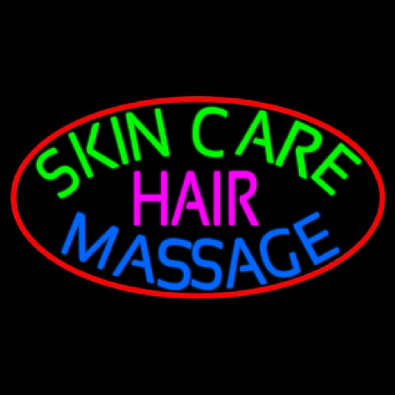 Skin Care Massage Hair Neonreclame