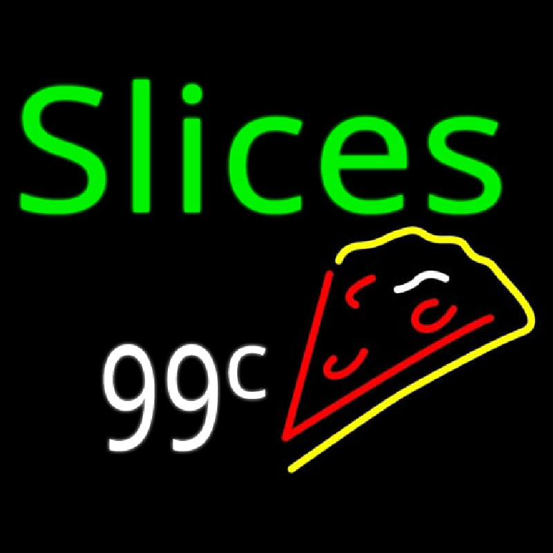 Slices 99 Cents Pizza Neonreclame