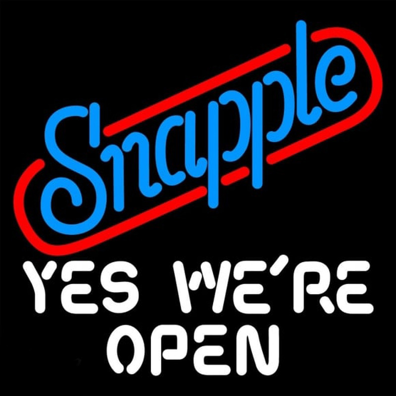 Snapple Yes We are Open Neonreclame