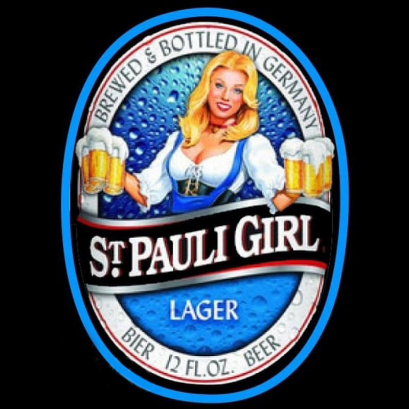 St  Pauli Girl Classic Label Beer Sign Neonreclame