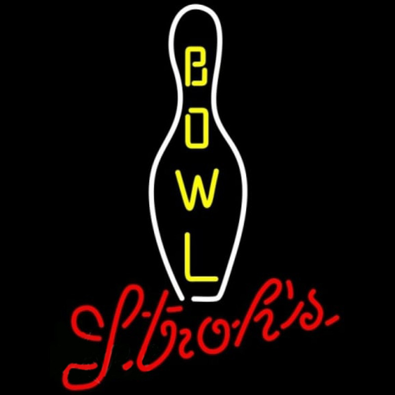 Strohs Bowling Beer Sign Neonreclame
