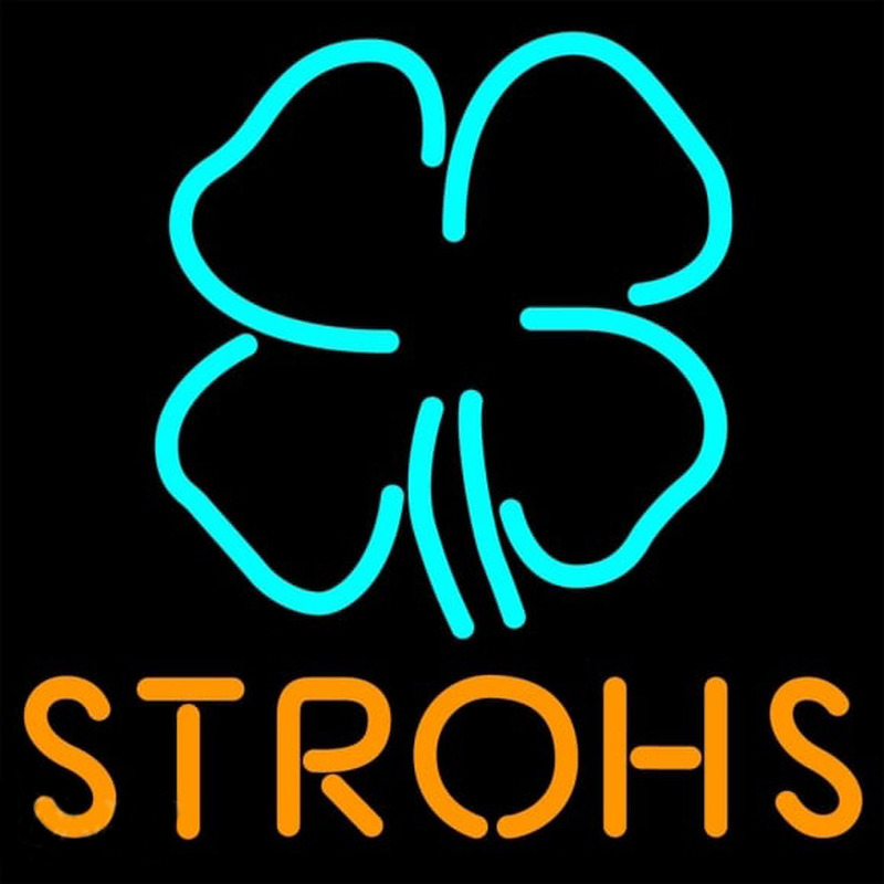 Strohs Clover Beer Sign Neonreclame