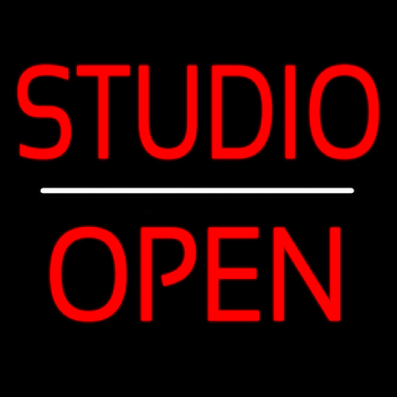 Studio Open White Line Neonreclame