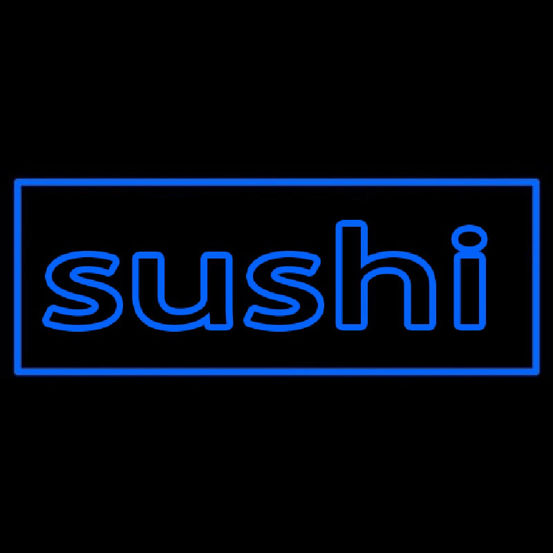 Stylish Blue Sushi Neonreclame