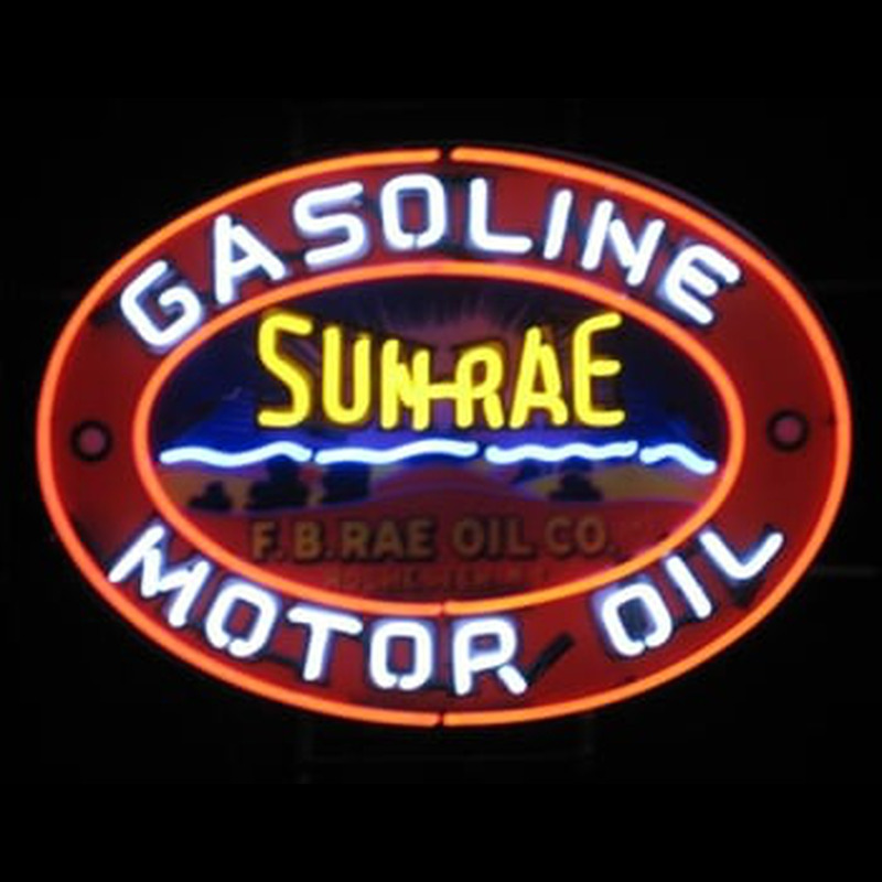 Sun-Rae Motor Oil Gasoline Neonreclame