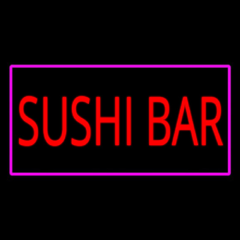 Sushi Bar Rectangle Pink Neonreclame