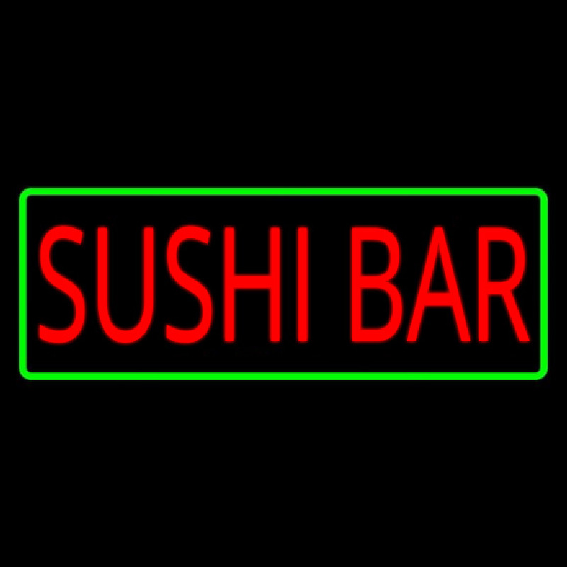 Sushi Bar With Green Border Neonreclame