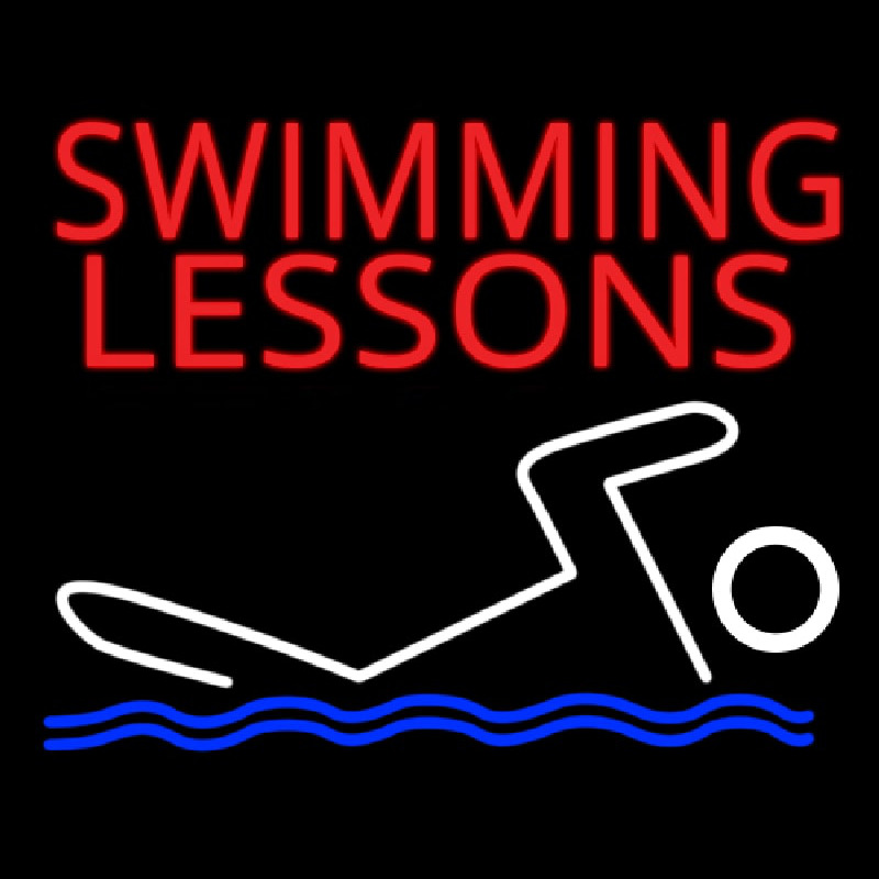 Swimming Lessons Neonreclame