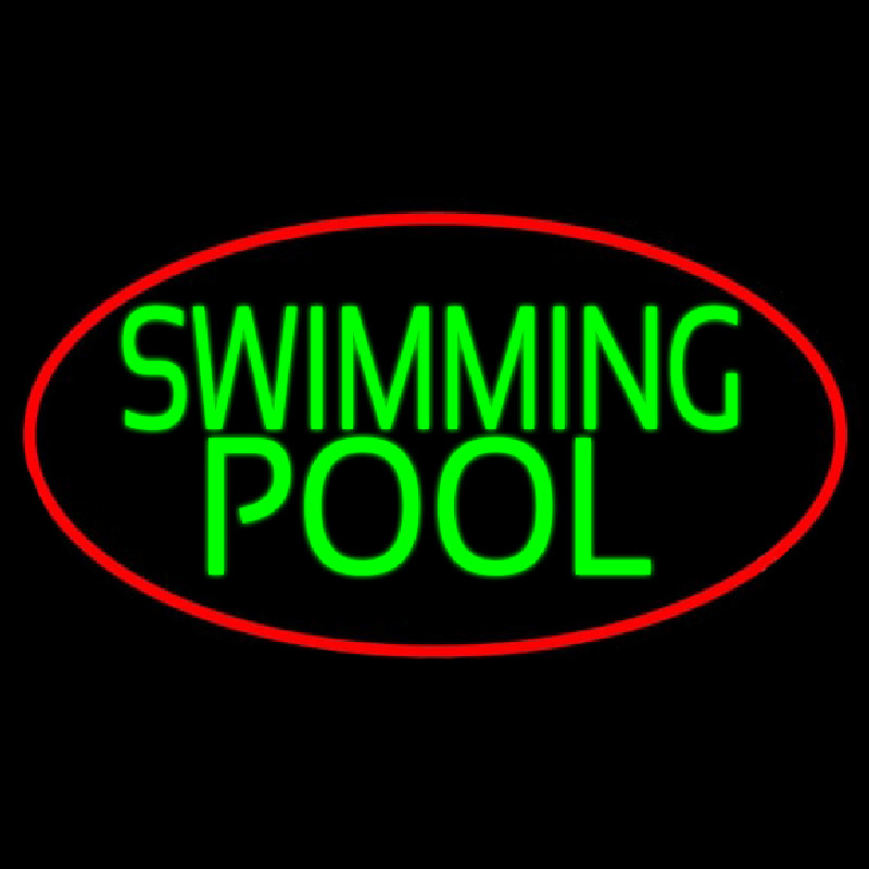Swimming Pool With Red Border Neonreclame