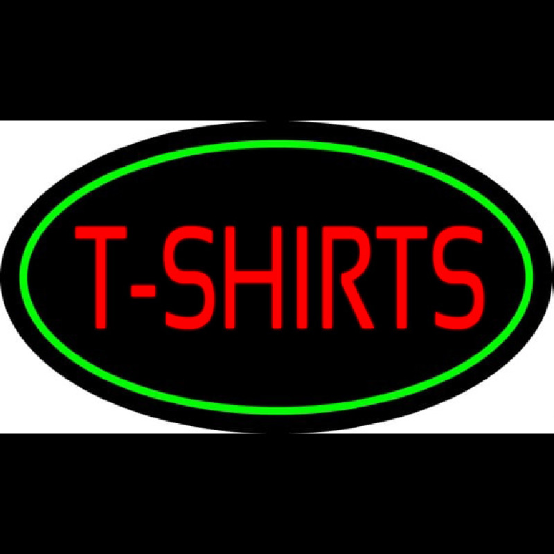 T Shirts Oval Green Neonreclame