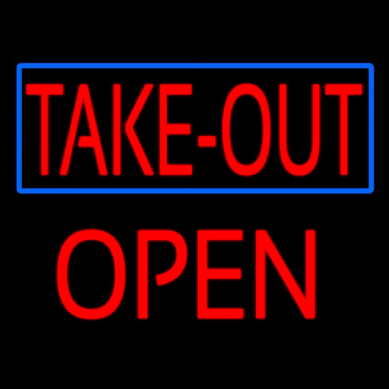 Take Out Open Neonreclame