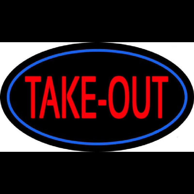 Take Out Oval Neonreclame