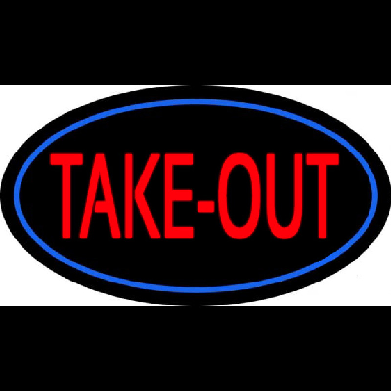 Take Out Oval Neonreclame