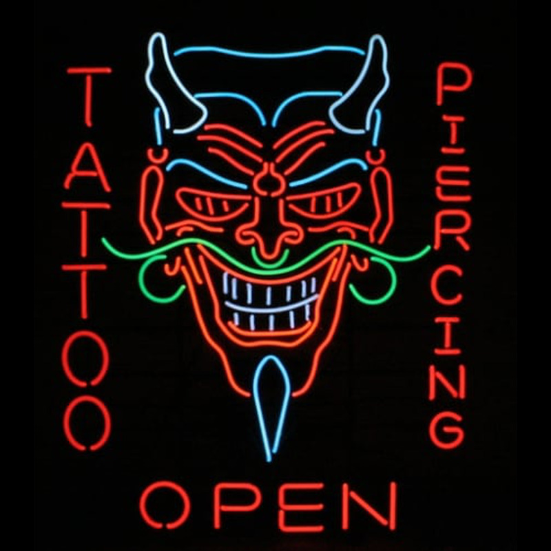 Tattoo Body Piercing Shop OPEN Neonreclame
