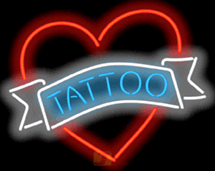 Tattoo with Heart Neonreclame