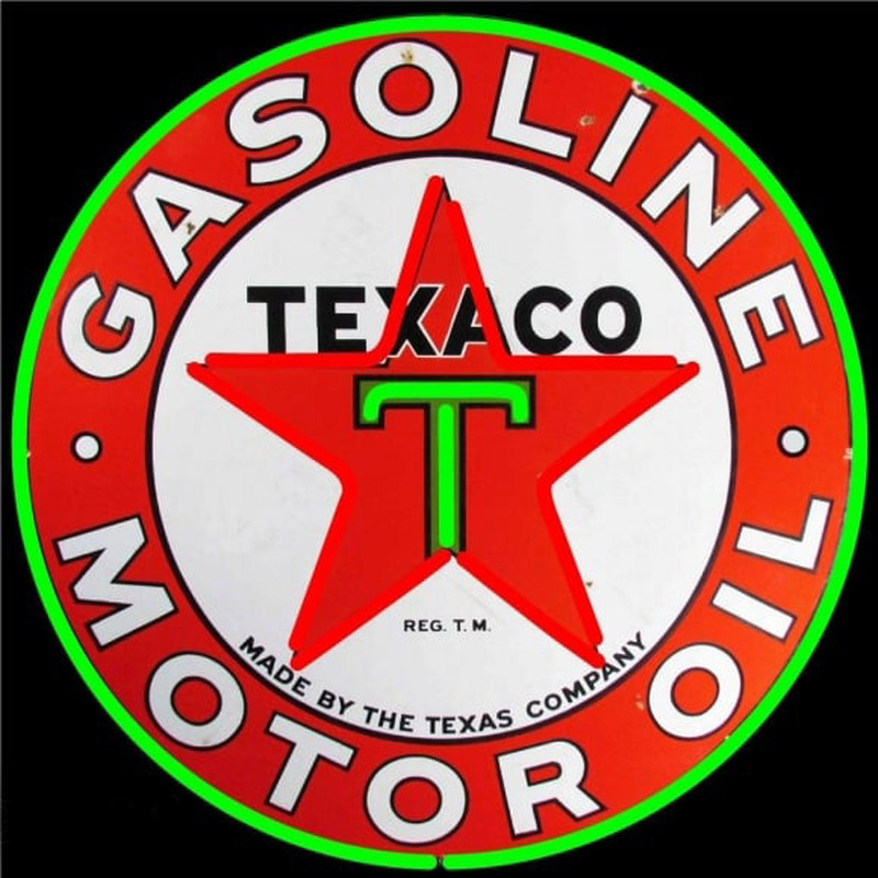 Te aco Motor Oil Gasoline Neonreclame