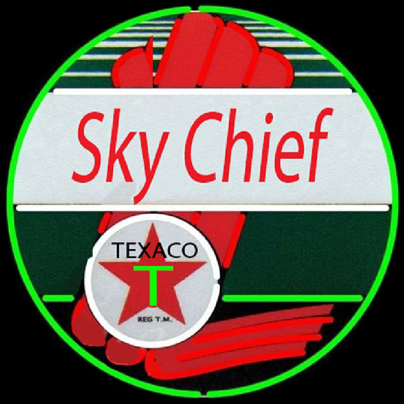 Te aco Sky Chief Gasoline Neonreclame