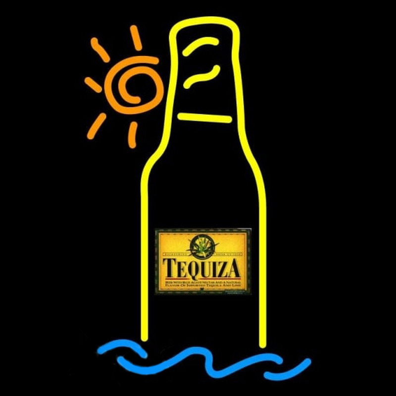 Tequiza Tropical Sun Bottle Beer Sign Neonreclame
