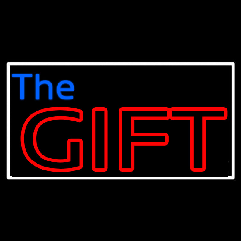 The Gift With Border Neonreclame