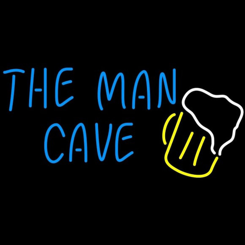 The Man Cave Glass Neonreclame