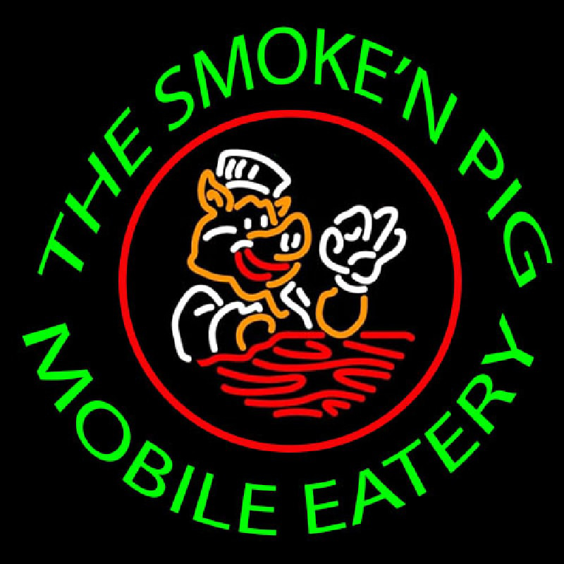 The Smoken Pig Mobile Eatery Neonreclame