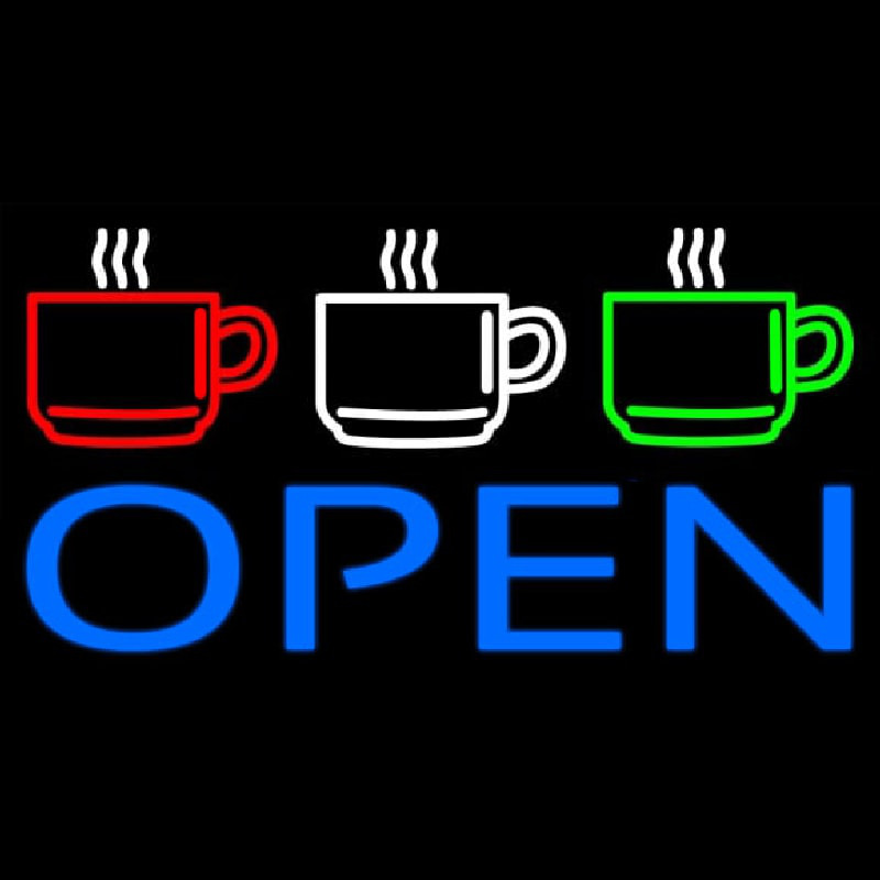 Three Cup Open Neonreclame