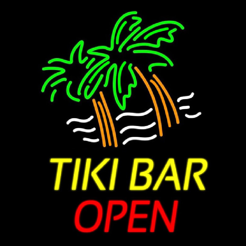 Tiki Bar Open Neonreclame