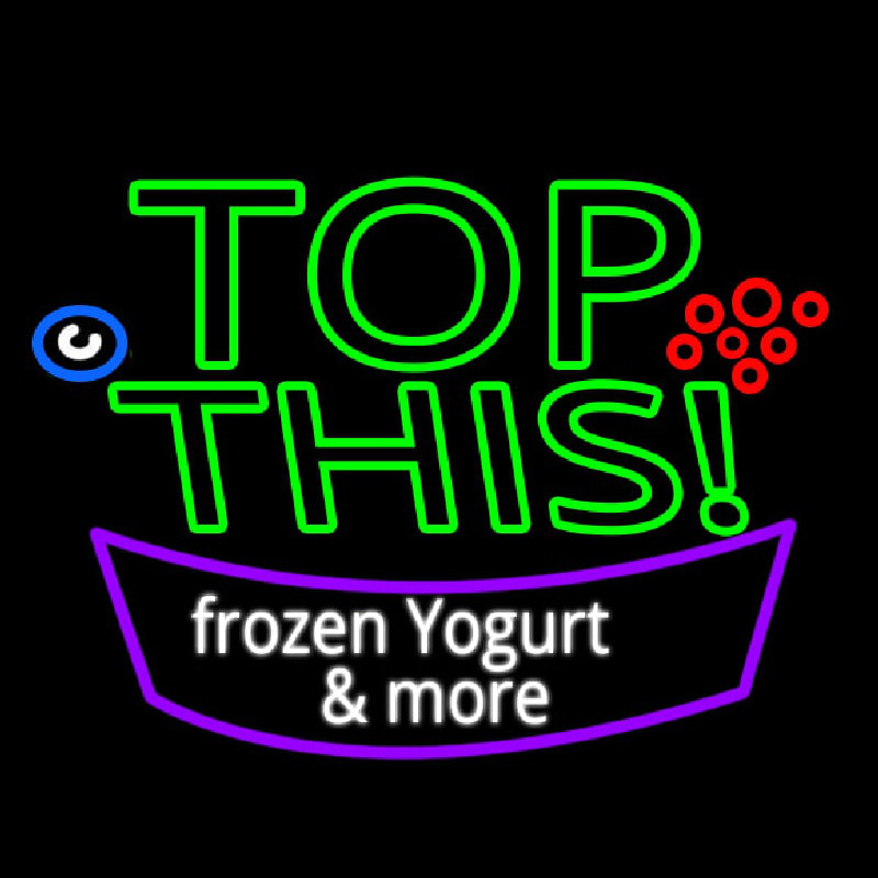 Top This Frozen Yogurt N More Neonreclame