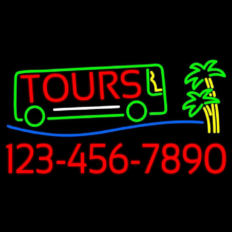 Tours With Phone Number Neonreclame