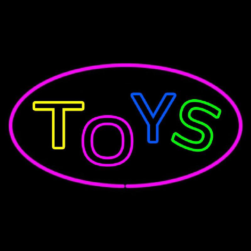 Toys Oval Purple Neonreclame