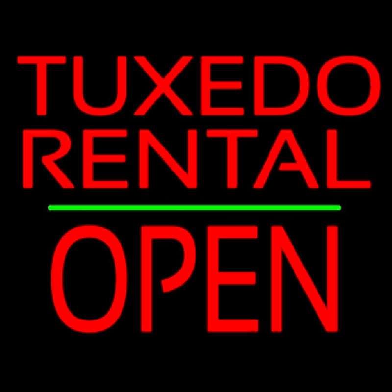 Tu edo Rental Open Green Line Neonreclame