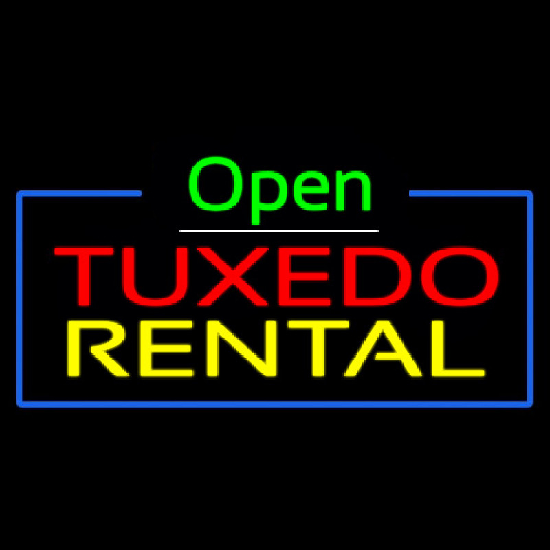 Tu edo Rental Open Green Neonreclame