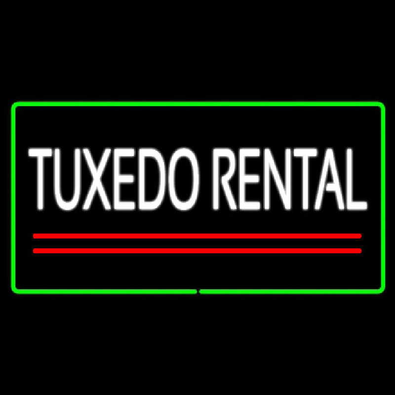 Tu edo Rental Rectangle Green Neonreclame