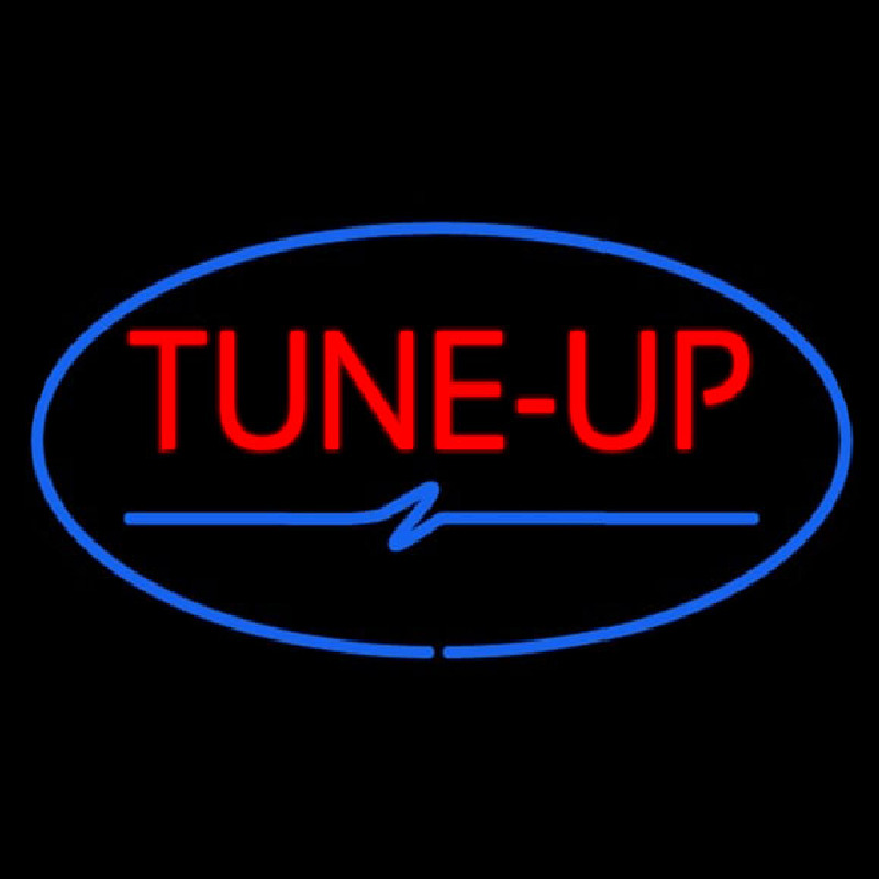 Tune Up Blue Oval Neonreclame
