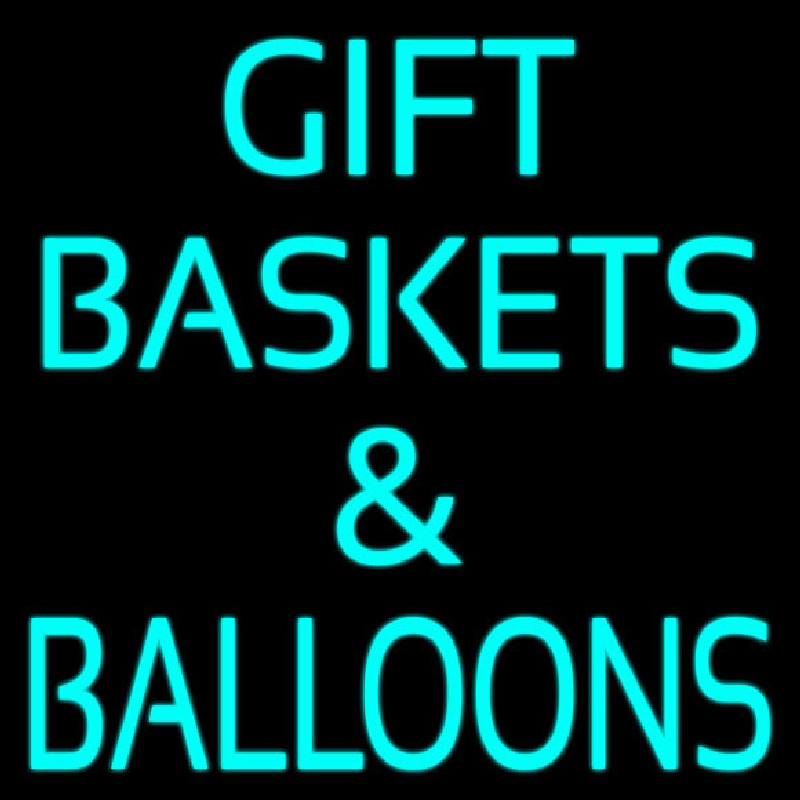 Turquoise Gift Baskets Balloons Neonreclame