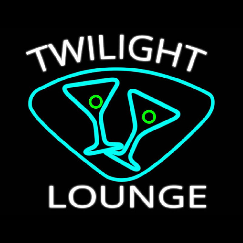 Twilight Lounge With Martini Glasses Real Neon Glass Tube Neonreclame