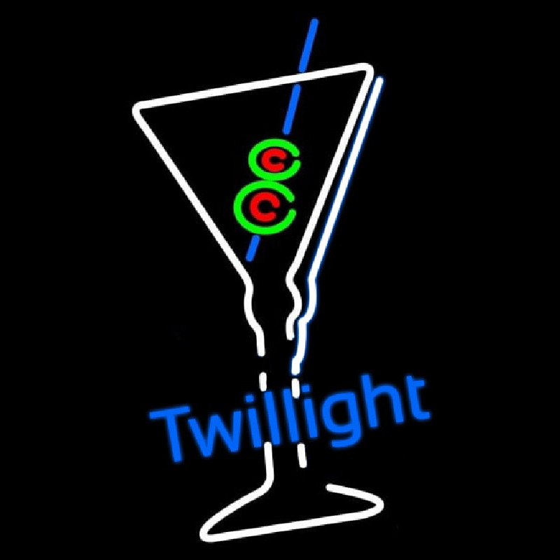 Twilight Martini Glass Bar Neonreclame