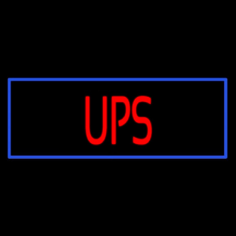 Ups Block Blue Border Neonreclame