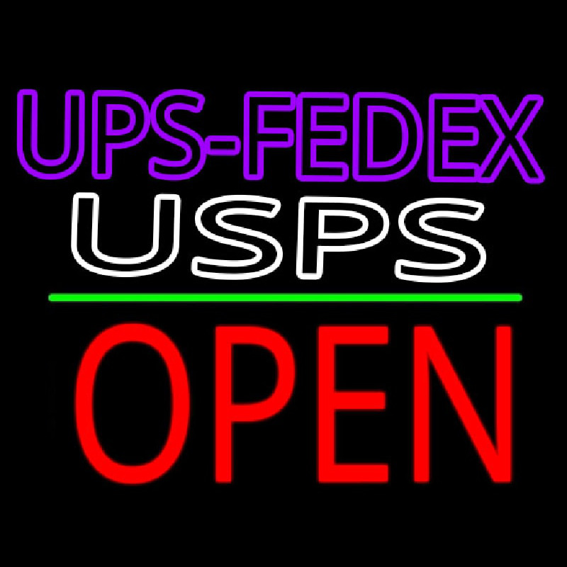 Ups Fede  Usps With Open 1 Neonreclame