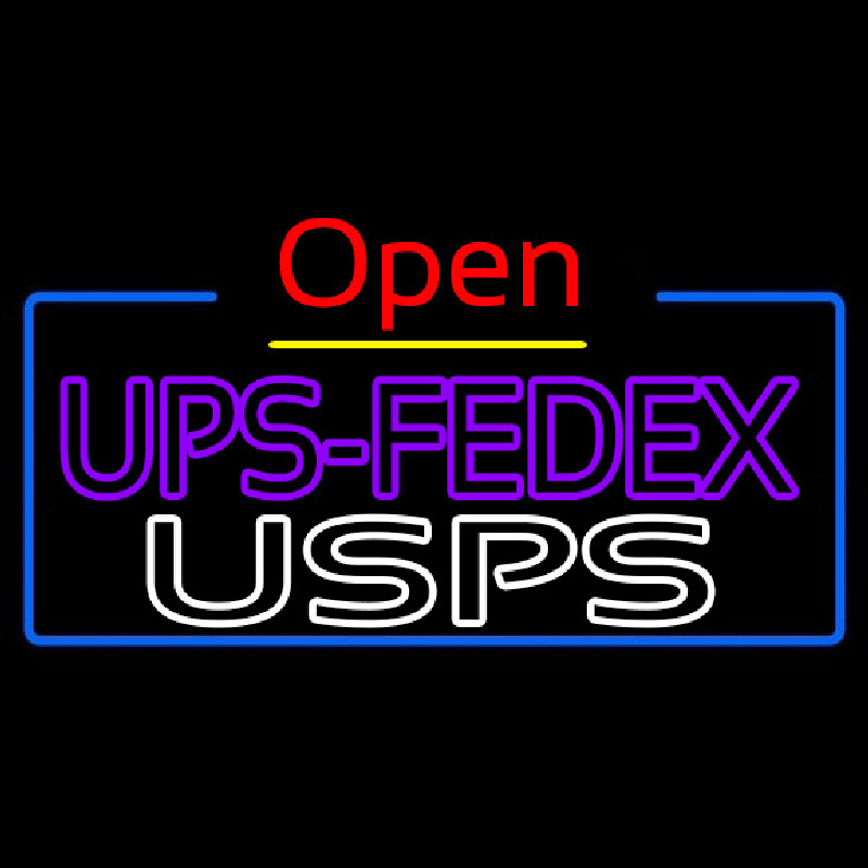 Ups Fede  Usps With Open 4 Neonreclame