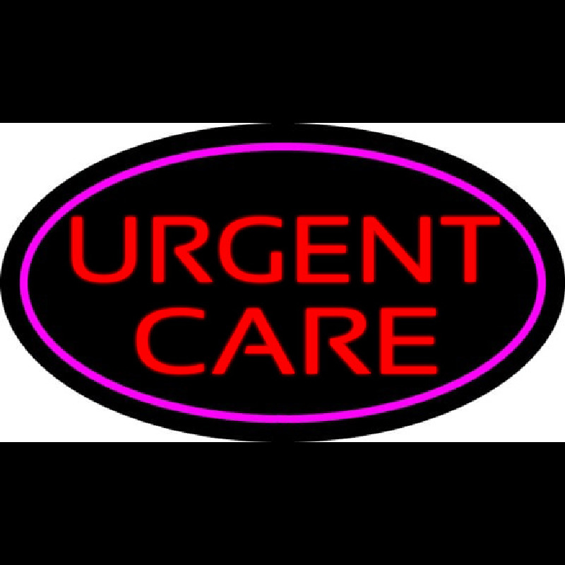 Urgent Care Oval Pink Neonreclame