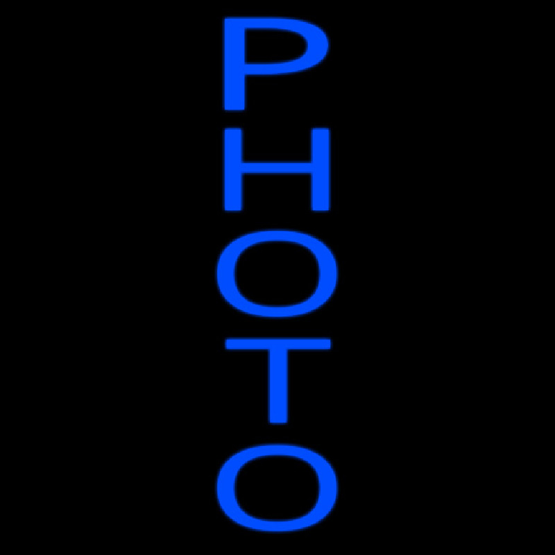 Verical Blue Photo Neonreclame