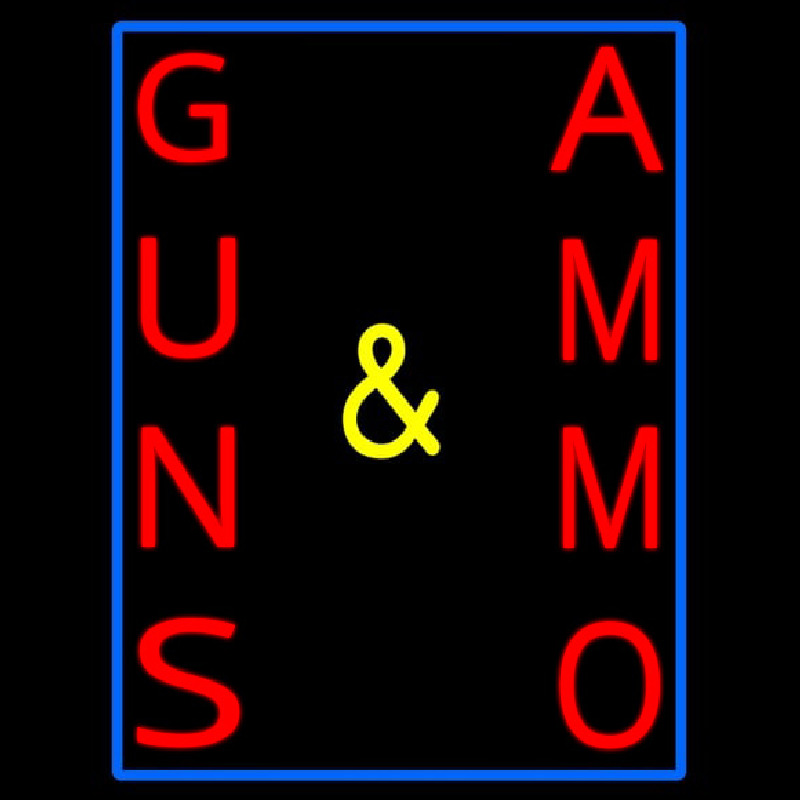 Vertical Guns And Ammo Neonreclame